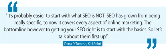 Best SEO tips for small business from Dana DiTomaso, one of the world’s leading SEO experts