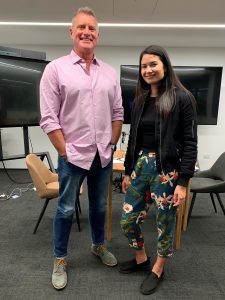 Tim Reid of Small Business Big Marketing Show and Melanie Perkins of Canva