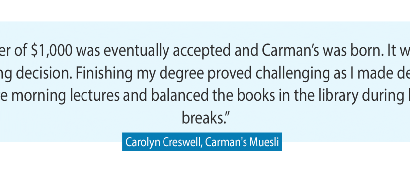 Carman’s Muesli founder Carolyn Creswell strikes the right balance between work and play